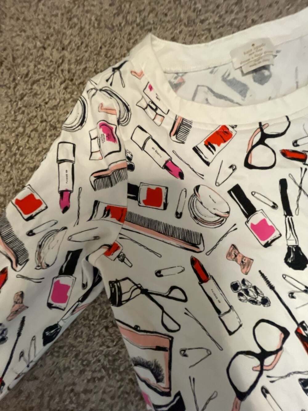 Kate Spade New York 'Dream a Little Dream' Makeup Print Sleep Nightgown - Picture 3 of 5